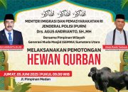 GEMMA SUMUT Salurkan Kurban Dari Menteri Imigrasi dan Pemasyarakatan RI Kepada Masyarakat