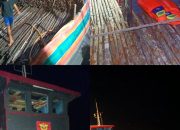 SATGAS PATROLI LAUT TERPADU JARING WIJAYA BC 9002 TANGKAP KAPAL BERMUATAN KAYU TEKI ILEGAL