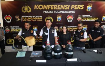 Satreskrim Polres Tulungagung Ungkap Kasus Penyalahgunaan Pengangkutan dan Niaga BBM Subsidi Jenis Pertalite