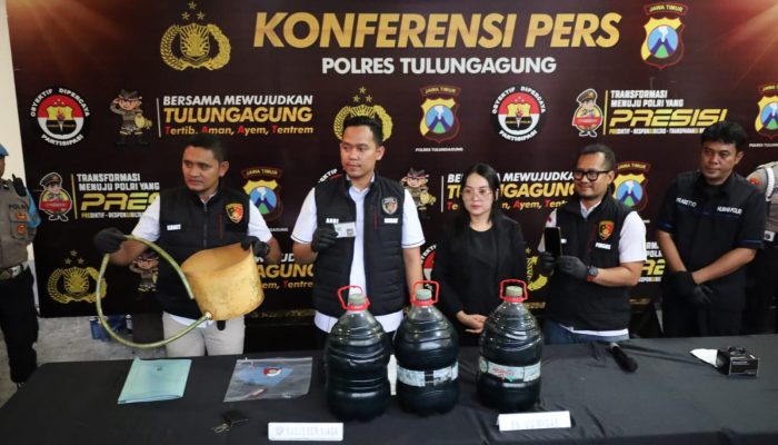 Satreskrim Polres Tulungagung Ungkap Kasus Penyalahgunaan Pengangkutan dan Niaga BBM Subsidi Jenis Pertalite